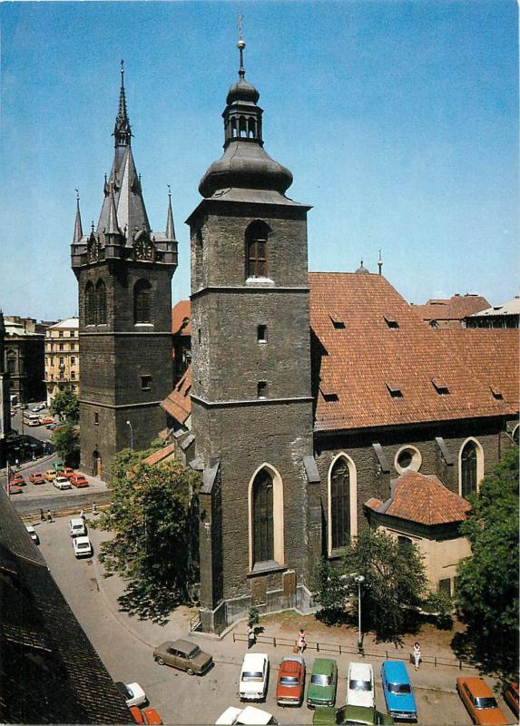 Praha goticka 12x17cm card Czech R. Church of St. Henry