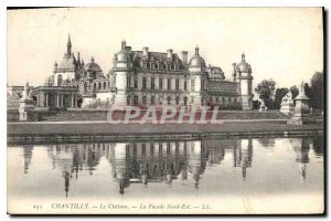 Old Postcard Chantilly Chateau La Facade North East
