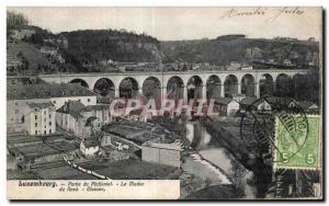 Old Postcard Luxembourg Partle of Pfaffental The Viaduct Flord Clausen