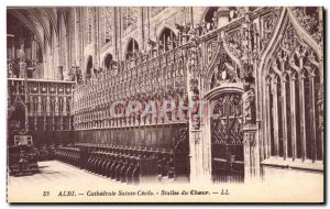 Old Postcard Albi Cathedrale Sainte Cecile Choir Stalls