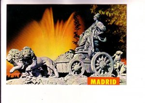 Cibeles Statute, Man in Chariot Pulled By Lions, Madrid, Spain