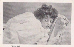 Young Girl Sleeping Tired Out 1908