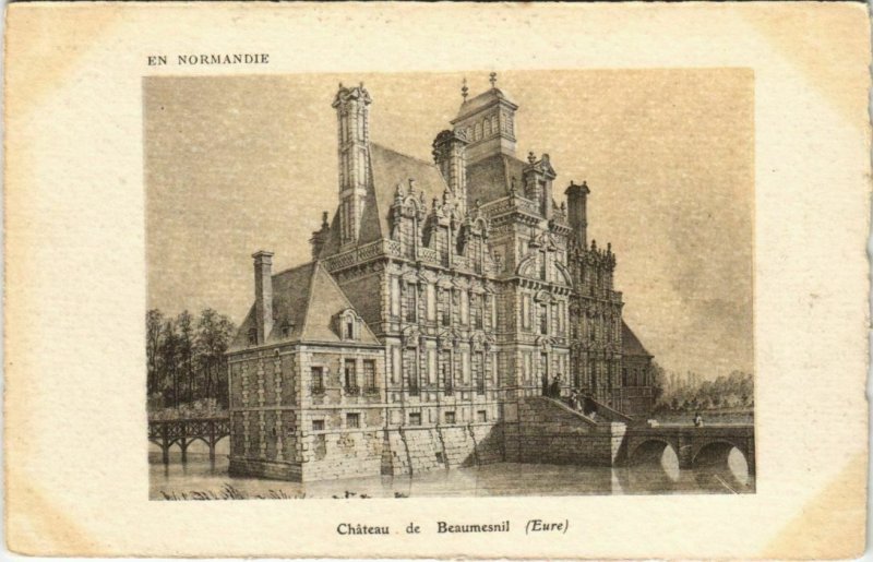 CPA Chateau de BEAUMESNIL (29307)