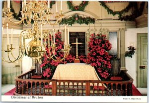 Postcard - Christmas At Bruton Paris Church - Williamsburg, Virginia