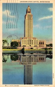 Louisiana Baton Rouge State Capitol Building 1939 Curteich