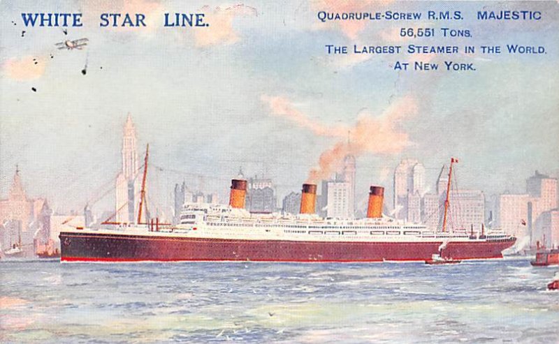 SS Majestic White Star Line Unused 