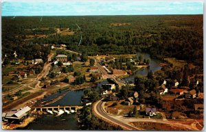 Postcard Kinmount Ontario c1973 Aerial View of Town Burnt River Kawartha Lakes