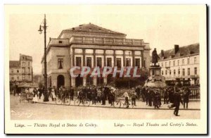 Belgium - Belgium - Belgien - Liege - Theater Royal and Statue of Gretry - Ol...