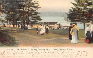 Groveland Massachusetts The Pines Skating Pavilion Vintage Postcard JF360235