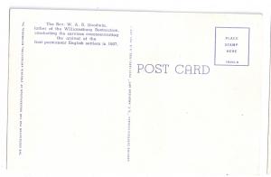 Williamsburg VA Old Church Rev Goodwin Virginia Postcard