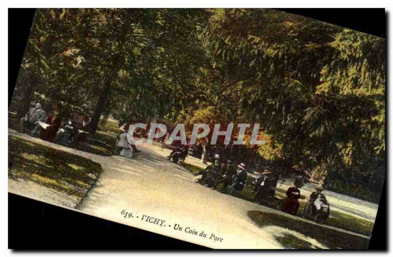 Old Postcard Vichy A Corner Park