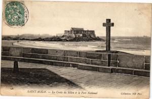 CPA St-MALO - La Croix du Sillon & le Fort National (226529)