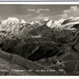 c1940s Stelvio, Italy RPPC Ortello Mountain Group 3905 Alpine Road Giogo A363