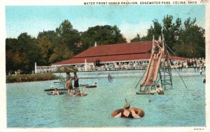 Vintage Postcard Water Front Dance Pavilion Edgewater Park Celina Ohio Leos Rack