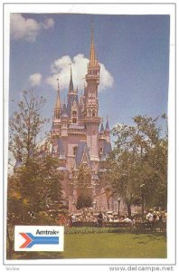 Amtrak, Pastel Towers and Turrets of Cinderella's Castle, Walt Disney World, ...