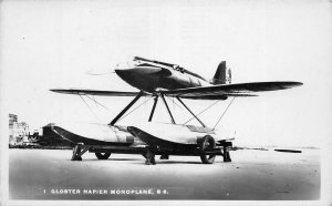 J70/ Aviation RPPC Postcard c40 Airplane Gloster Napier Monoplane 427