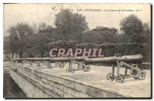 Postcard Old Cannons Invalides and the Gardens