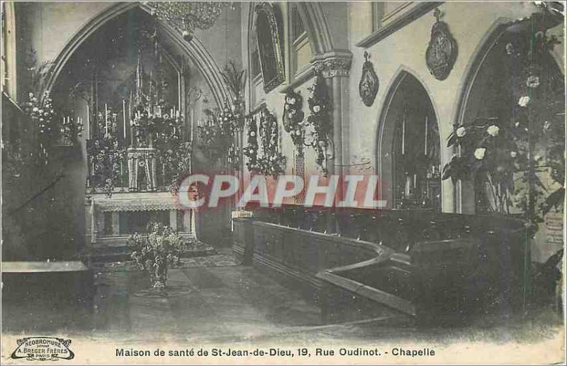 Postcard Old Sante House of St John of God Chapel Street Oudinot Paris