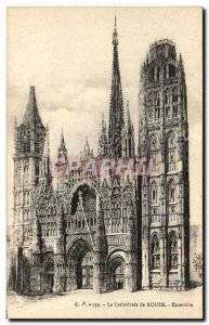Old Postcard The Cathedral of Rouen Together