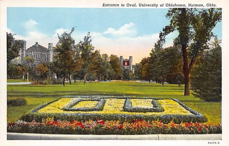 University Of Oklahoma Entrance To Oval - Norman, Oklahoma OK