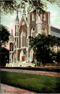 Vtg 1910s St Marys Roman Catholic Church on Hillhouse New Haven CT Postcard