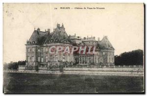 Old Postcard Melun Chateau De Vaux Le Vicomte