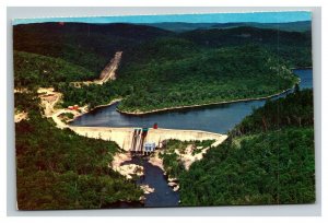 Vintage 1960's Postcard Montreal River Dam Algoma Central Railway Train Tour