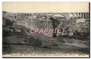 Algeria Constantine Old Postcard Sidi Rached bridge