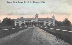 Central State Normal School University Mt Pleasant Michigan handcolored postcard