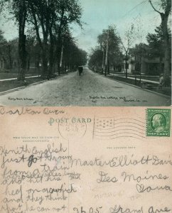 MARION IA EIGHTH AVENUE ANTIQUE POSTCARD