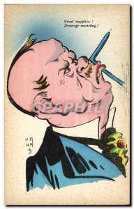 Old Postcard Fantasy Illustrator Mum Cruel punishment