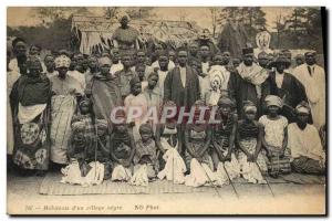 Old Postcard Negro Male black Inhabitants of & # 39un vilage negro