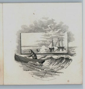 1881 Folder Card Pulsifer, Jordan, & Wilson Steel Plate Printers Sailboats F194