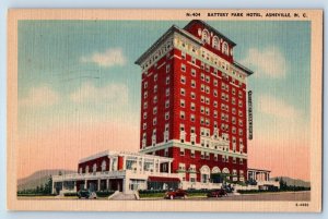 Asheville North Carolina NC Postcard Battery Park Hotel c1948 Vintage Antique