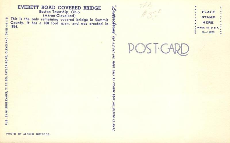 Everett Road Covered Bridge - Boston Township, Ohio