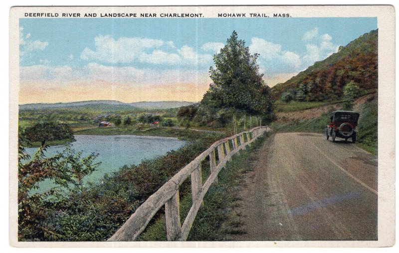 Mohawk Trail, Mass, Deerfield River And Landscape Near Charlemont