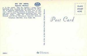 MT, Superior, Montana, Big Sky Motel, 1950s Cars, Dexter Press 23595-C