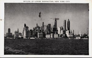 Skyline Of Lower Manhattan New York City Vintage Postcard C209