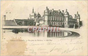 Old Postcard Chateau de Chantilly shooting Parterre