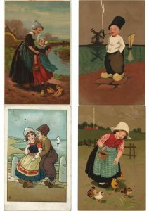 ILLUSTRATEUR DUTCH FOLKLORE Mostly LITHO Pre-1930 400 CPA (L3153)