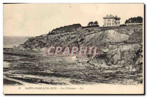 Old Postcard Saint Pair sur Mer Cliffs