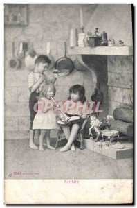 Postcard Old Kids Marching