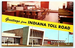 Postcard IN Glass House Restaurant & Coffee Shop Interior Indiana Toll Road D12