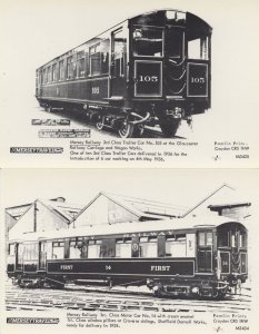 Mersey Travel 1st & 3rd Class Carriages 2x Real Photo Train Postcard s