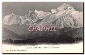 Old Postcard Mont Blanc Seen From Geneva Switzerland