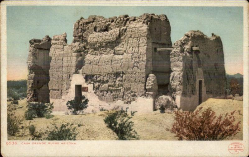 Casa Grande Ruins AZ 1902 Detroit Publishing Postcard