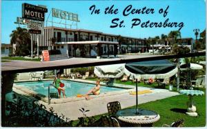 ST PETERSBURG, FL Florida   DIPLOMAT MOTEL   POOL   c60s  Roadside   Postcard