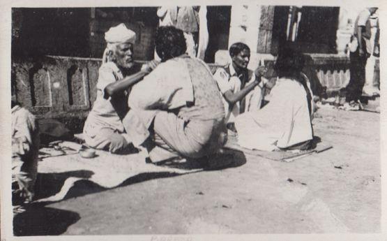 Indian Street Face Painters Healers Antique Real Photo Postcard