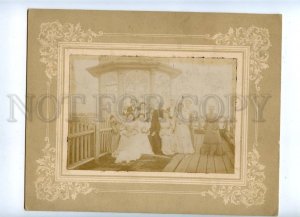 164812 RUSSIA Wedding attic on harbor Vintage REAL PHOTO