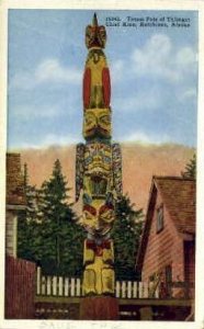 Totem Pole of Thlinget - Ketchikan, Alaska AK